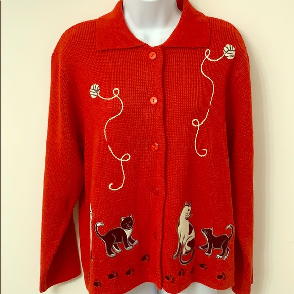 cat cardigan sweater